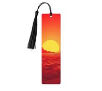 Segnalibro in legno con alba rossa, segnalibro fai da te in legno con nappe colorate, etichette regalo in legno, regalo insolito per gli amanti dei libri, uomini e donne