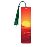 Segnalibro in legno con alba rossa, segnalibro fai da te in legno con nappe colorate, etichette regalo in legno, regalo insolito per gli amanti dei libri, uomini e donne