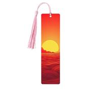 Segnalibro in legno con alba rossa, segnalibro fai da te in legno con nappe colorate, etichette regalo in legno, regalo insolito per gli amanti dei libri, uomini e donne
