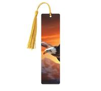 Segnalibro in legno con aquila che vola al tramonto, per uomini, donne, insegnanti, regalo vintage, fatto a mano, segna libri per leggere le pagine, etichette regalo da appendere, ornamenti segnalibri