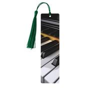 Segnalibro in legno con ciondolo a forma di chiave di pianoforte, unico e fatto a mano, ideale come regalo di compleanno
