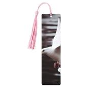 Segnalibro in legno con colomba volante, segnalibro fai da te, in legno, da appendere, con nappe colorate, etichette regalo insolite per gli amanti dei libri, uomini e donne