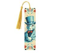 Segnalibro in legno con coniglio mago, per uomini, donne, insegnanti, regalo vintage, fatto a mano, segna libri per leggere le pagine, etichette regalo da appendere, ornamenti segnalibri in legno con