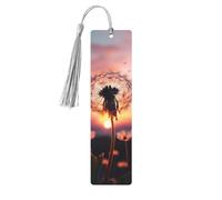 Segnalibro in legno con dente di leone al tramonto, per uomini, donne, insegnanti, regalo vintage, fatto a mano, segna libri per leggere le pagine, etichette regalo da appendere, ornamenti segnalibri