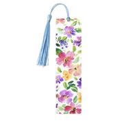 Segnalibro in legno con fiori colorati e margherite, segnalibri floreali per donne e uomini amanti dei libri, segnalibri per studenti, insegnanti, scrittori, regali