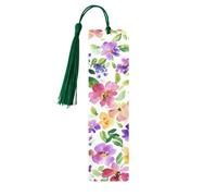 Segnalibro in legno con fiori colorati e margherite, segnalibri floreali per donne e uomini amanti dei libri, segnalibri per studenti, insegnanti, scrittori, regali