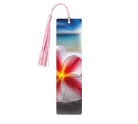 Segnalibro in legno con fiori tropicali e pietra zen, segnalibro fai da te in legno da appendere con nappe colorate, etichette regalo insolite per gli amanti dei libri, uomini e donne