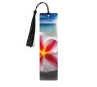 Segnalibro in legno con fiori tropicali e pietra zen, segnalibro fai da te in legno da appendere con nappe colorate, etichette regalo insolite per gli amanti dei libri, uomini e donne