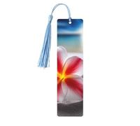 Segnalibro in legno con fiori tropicali e pietra zen, segnalibro fai da te in legno da appendere con nappe colorate, etichette regalo insolite per gli amanti dei libri, uomini e donne