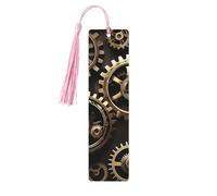 Segnalibro in legno con ingranaggi steampunk per gli amanti dei libri, segnalibri fai da te in legno da appendere etichette in legno con nappe colorate, etichette in legno, ornamenti, regalo insolito