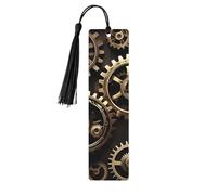 Segnalibro in legno con ingranaggi steampunk per gli amanti dei libri, segnalibri fai da te in legno da appendere etichette in legno con nappe colorate, etichette in legno, ornamenti, regalo insolito