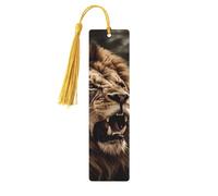 Segnalibro in legno con leone arrabbiato, per uomini, donne, insegnanti, regalo vintage, fatto a mano, segna libri per leggere le pagine, etichette regalo da appendere, ornamenti segnalibri in legno