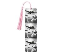 Segnalibro in legno con nappe, etichetta in legno da appendere, segnalibri fatti a mano della seconda guerra mondiale, ornamenti, segnalibri in legno vintage, segnalibri artigianali fantasiosi, segnal