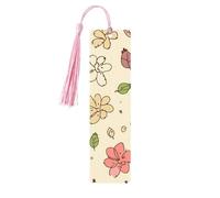 Segnalibro in legno con nappe in legno da appendere con graziosi motivi floreali, segnalibri fatti a mano, ornamenti vintage in legno, segna libri artigianali fantasiosi per libri di lettura per donne