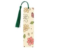 Segnalibro in legno con nappe in legno da appendere con graziosi motivi floreali, segnalibri fatti a mano, ornamenti vintage in legno, segna libri artigianali fantasiosi per libri di lettura per donne