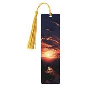Segnalibro in legno con paesaggio crepuscolo, per uomini, donne, insegnanti, regalo vintage, fatto a mano, segna libri per leggere le pagine, etichette regalo da appendere, ornamenti segnalibri in