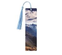 Segnalibro in legno con panorama delle Alpi, per uomini, donne, insegnanti, regalo vintage, fatto a mano, segna libri per leggere le pagine, etichette regalo da appendere, ornamenti segnalibri in