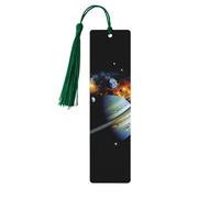 Segnalibro in legno con pianeta Giove per uomini e donne che leggono segnalibri in legno unici fatti a mano con nappa ciondolo segnalibro per amanti dei libri, regalo di compleanno per insegnanti