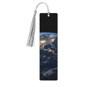 Segnalibro in legno con scritta "Earth from the Outer Space", per uomini, donne, insegnanti, regalo vintage, fatto a mano, per leggere le pagine, etichette regalo da appendere, segnalibro in legno con