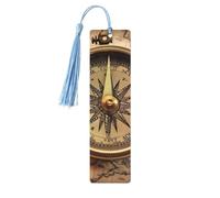 Segnalibro in legno con scritta in inglese "Law of the Compass Navigation", per uomini e donne, segnalibro unico fatto a mano, con nappa, per amanti dei libri, regalo di compleanno per insegnanti