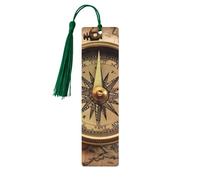 Segnalibro in legno con scritta in inglese "Law of the Compass Navigation", per uomini e donne, segnalibro unico fatto a mano, con nappa, per amanti dei libri, regalo di compleanno per insegnanti