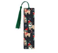 Segnalibro in legno con scritta "Merry Christmas", segnalibro fai da te in legno con nappe colorate, etichette regalo in legno, regalo insolito per gli amanti dei libri, uomini e donne