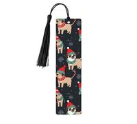 Segnalibro in legno con scritta "Merry Christmas", segnalibro fai da te in legno con nappe colorate, etichette regalo in legno, regalo insolito per gli amanti dei libri, uomini e donne