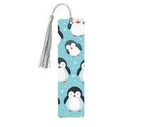 Segnalibro in legno con simpatici pinguini e animali dell'Antartide, per donne e uomini amanti dei libri, segnalibri per studenti, insegnanti, scrittori, regali