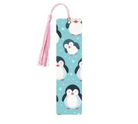 Segnalibro in legno con simpatici pinguini e animali dell'Antartide, per donne e uomini amanti dei libri, segnalibri per studenti, insegnanti, scrittori, regali