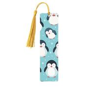 Segnalibro in legno con simpatici pinguini e animali dell'Antartide, per donne e uomini amanti dei libri, segnalibri per studenti, insegnanti, scrittori, regali