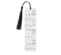 Segnalibro in legno con stampa geometrica e calcolo, per uomini e donne, segnalibri in legno con nappe, ideale come regalo per gli amanti dei libri