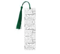 Segnalibro in legno con stampa geometrica e calcolo, per uomini e donne, segnalibri in legno con nappe, ideale come regalo per gli amanti dei libri