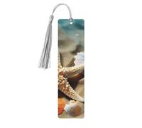 Segnalibro in legno con stella marina, corallo e conchiglia, per uomini e donne, segnalibro in legno unico fatto a mano, con nappa, per amanti dei libri, regalo per insegnanti di compleanno