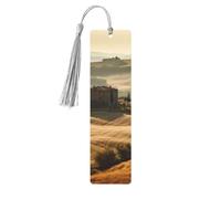 Segnalibro in legno con vista del tipico paesaggio toscano per uomini e donne che leggono segnalibri in legno unici fatti a mano con nappa ciondolo segnalibro per amanti dei libri regalo di compleanno