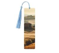 Segnalibro in legno con vista del tipico paesaggio toscano per uomini e donne che leggono segnalibri in legno unici fatti a mano con nappa ciondolo segnalibro per amanti dei libri regalo di compleanno