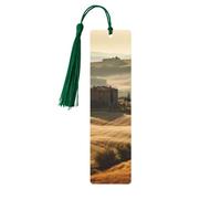 Segnalibro in legno con vista del tipico paesaggio toscano per uomini e donne che leggono segnalibri in legno unici fatti a mano con nappa ciondolo segnalibro per amanti dei libri regalo di compleanno