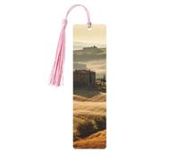 Segnalibro in legno con vista del tipico paesaggio toscano per uomini e donne che leggono segnalibri in legno unici fatti a mano con nappa ciondolo segnalibro per amanti dei libri regalo di compleanno