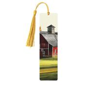 Segnalibro in legno da fienile per uomini donne insegnanti regalo vintage fatto a mano segni di libri per leggere segnapagine etichette regalo ornamenti segnalibri in legno con nappa