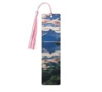 Segnalibro in legno del lago del parco nazionale per uomini donne insegnanti regalo vintage fatto a mano segni di libri per leggere pagine marcatori da appendere etichette regalo ornamenti segnalibri