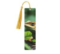 Segnalibro in legno di lucertola animale per uomini donne insegnanti regalo vintage fatto a mano segni di libri per leggere pagine marcatori da appendere etichette regalo ornamenti segnalibri in legno