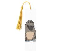 Segnalibro in legno di tricheco per uomini e donne che leggono segnalibri in legno unici fatti a mano con nappa ciondolo segnalibro artigianale per amanti dei libri regalo di compleanno insegnanti