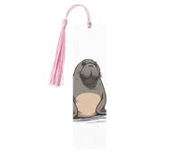 Segnalibro in legno di tricheco per uomini e donne che leggono segnalibri in legno unici fatti a mano con nappa ciondolo segnalibro artigianale per amanti dei libri regalo di compleanno insegnanti