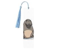 Segnalibro in legno di tricheco per uomini e donne che leggono segnalibri in legno unici fatti a mano con nappa ciondolo segnalibro artigianale per amanti dei libri regalo di compleanno insegnanti