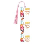 Segnalibro in legno per la festa del papà da parte della figlia, per uomini e donne, segnalibro alla moda, per amanti dei libri di lettura, 5 pezzi