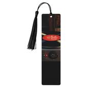 Segnalibro in legno per uomini e donne con giradischi segnalibro in legno unico fatto a mano con nappa ciondolo segnalibro artigianale per amanti dei libri regalo di compleanno insegnanti