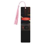 Segnalibro in legno per uomini e donne con giradischi segnalibro in legno unico fatto a mano con nappa ciondolo segnalibro artigianale per amanti dei libri regalo di compleanno insegnanti