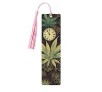 Segnalibro in legno per uomini e donne novità bavaglio segnalibro per gli amanti dei libri unico segna libro fatto a mano con nappa ciondolo artigianale un soffio nel tempo marijuana marcatori di