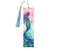 Segnalibro in legno per uomini e donne novità bavaglio segnalibro per gli amanti dei libri unico segna libro fatto a mano con nappa ciondolo artigianale bella coda di sirena segni di libro accessori