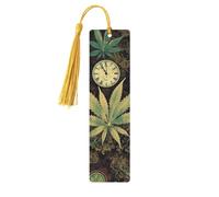 Segnalibro in legno per uomini e donne novità bavaglio segnalibro per gli amanti dei libri unico segna libro fatto a mano con nappa ciondolo artigianale un soffio nel tempo marijuana marcatori di