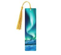 Segnalibro in legno per uomini e donne novità bavaglio segnalibro per gli amanti dei libri unico segna libro fatto a mano con nappa ciondolo artigianato aurora boreale segni di libri accessori